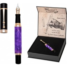 Mey İthalat Piguet Genève – Lüks ve Ergonomik Dolma Kalem & Tükenmez Kalem – Taurus Serisi – Alman M Uç, Altın Kaplama – Evrensel Refill ve Kartuş, Doldurulabilir Pompa, Hediye Kutulu (Dolma Kalem, Amour Violet)