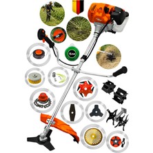 Lieber German 13 Pcs Full Setli Yan Tipi Benzinli Ot Çalı Çim Biçme Tırpanı Tırpan Makinesi