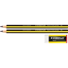 Mey İthalat Staedtler 119 Noris Clup Jumbo Kurşun Kalem Hb (2 Adet) & 526 N20 Noris Silgi