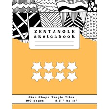 Mey İthalat Star Shape Tiles Zentangle Sketchbook: Large Sheets With Grids For Zendoodle & Mandala Art, Art Therapy Doodling & Zen Drawing (For Relaxing & Anti Anxiety Sketching ) With Laft Blanks