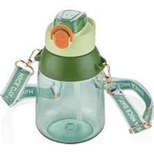 Mey İthalat 800ML Askılı Pipetli Tritan Su Matarası Hayvan Sticker Hediyeli 6975072052689