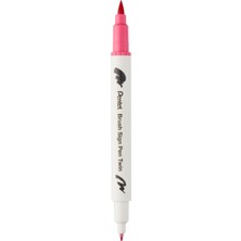 Mey İthalat Pentel Brush Sing Pen Twin Çift Taraflı Fırça Uçlu Kalem Kırmızı
