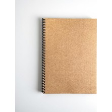 Mey İthalat Fark Tanıtım Çizgili Spiralli Not Defteri, A4 Boyut (21X29,7 Cm), 60 Yaprak, 90GR. Ivory Kağıt, Ofis Için Ideal (Kahverengi Kapak)
