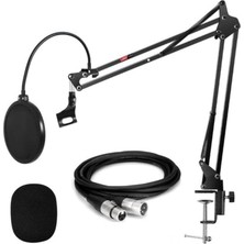 Mey İthalat Lastvoice NB39PSX Set Stüdyo Masa Mikrofon Standı Pop Filtre Xlr Kablo