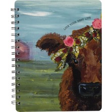 Mey İthalat Primitives By Kathy Dostluk Kalp Galerisi Spiral Defter, 7" x 9", En Iyi Hayatınızı Yaşayın