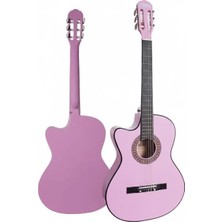 Mey İthalat Midex CG-396PU Solak Klasik Gitar Lila Renk Full Set Sap Ayarlı 4/4 Yetişkin Boy