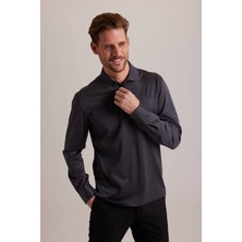 Ysf Erkek Gri Polo Yaka Sweatshirt