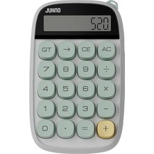 Mey İthalat Junno Kompakt Hesap Makinesi, LCD Ekran, Mint Yeşili Tuşlar, 14.8 x 9.2 cm