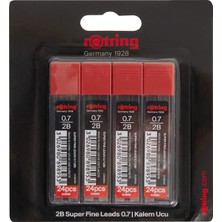 Mey İthalat Rotring Super Polimer Kurşun Kalem Ucu (2b), 4'lü Paket, 0.7 mm - 2094211