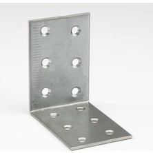 Mey İthalat L Demir Gönye (25 Adet) 40X60X60 mm Metal Mobilya Bağlantı Aparatı Raf Köşe Sabitleme Demiri