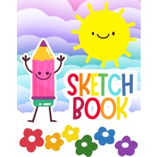 Mey İthalat Sketch Pad For Kids For Drawing, Doodling And Sketching: Blank Paper Sketch Book For Drawing Practice. 120 Pages 8.5" x 11" Large Sketchbook For Kids ... Boys. Pastel Clouds And Flowers Cover Design.