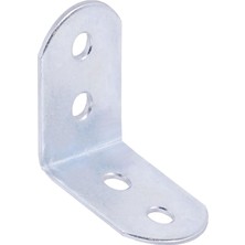 Mey İthalat BADEM10 Mobilya Dolap Köşe Bağlantı Sabitleme L Demir Köşebent Gönye 30X30X17 mm (5 Adet)