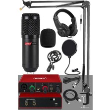 Mey İthalat Midex Stüdyo Ekipmanları Style Paket-2 BM800 Mikrofon Ses Kartı Stüdyo Kayıt Seti