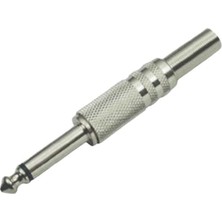 Mey İthalat Lunatic 22709 6.3 mm Mono Metal Gitar Jack (22709 Gümüş)