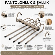 Sumua Store Çok Amaçlı Pantolon Askılığı Şallık Organizeri | Dolap Içi Düzenleyici | Pantolonluk | Dolap Içi Organizer