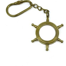 Mey İthalat Pirinç Gemi Dümeni Tasarımlı Şık Anahtarlık & Aksesuar