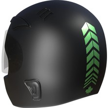 Mey İthalat 2 Adet Sport Kask, Araba Ayna Orman Yeşili Kask Sticker