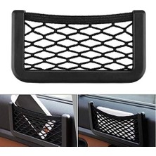 Mey İthalat Torpidoya Yapışan Telefon Tutucu File – 15X8 cm Elastik Ceplik, Çift Taraflı Bantlı, Araç Içi Organizer Cep, Kalem, Kart, Usb, Gözlük, Cüzdan Için