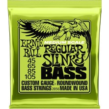 Mey İthalat Ernie Ball Düzenli Slinky Nikel Yara Orta Ölçekli Bas Telleri, Ölçü 45-105