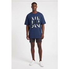 Usa Basketball Jordan Lacivert Oversize Erkek T-Shirt 141921