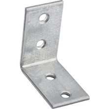 Mey İthalat BADEM10 Mobilya Köşe Bağlantı Sabitleme L Demir Deprem Dolap Duvar Birleştirme Gönye 35X35X20 mm (5 Adet)