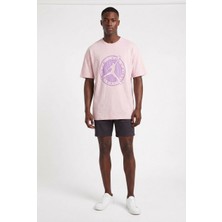 Usa Basketball Jordan Flight Club Pembe Oversize Erkek T-Shirt 141382