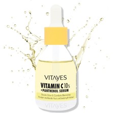 Mey İthalat Vıtayes C Vitamini%10 ve Panthenol Cilt Tonu Eşitleyici Leke Karşıtı Aydınlatıcı Nemlendirici Serum, 30 ml
