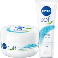 Mey İthalat Soft Nemlendirici Bakım Kremi 300ML ve Soft Krem 75ML, El Yüz Vücut, E Vitamini, Yumuşak Cilt,jojoba
