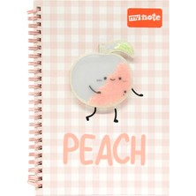 Mey İthalat Mynote A5 Spiralli Şeftali Desenli Defter 60 Yp