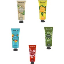 Mey İthalat Dermokil 5'li Set Kenevir Tohumu+Mango+Kiraz+Avakado+Zeytinyağlı Yağlı El ve Vücut Kremi 30 ml