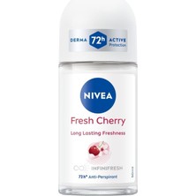 Mey İthalat Nıvea Kadın Roll On Deodorant Fresh Cherry, 72 Saat Anti-Perspirant Koruma, 50ML
