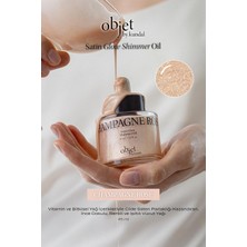 Mey İthalat Kundal Ince Dokulu, Renkli ve Işıltılı Vücut Yağı Satin Glow Shimmer Oil (Champagne ROSE),9189