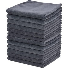 Mey İthalat Mikrofiber Yüz Bezi Makyaj Temizleyici Bez Yüz Temizleme Bezleri Yumuşak Yüz Bezleri 30,48 x 30,48 cm 12 Paket, Gri 12 Paket, 30,48 cm x 30,48 cm