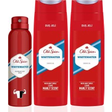 Mey İthalat Old Spice 2X400 ml Duş Jeli (800 Ml) + Deo 150 ml Whitewater 1 Paket(1 x 1160 Ml)