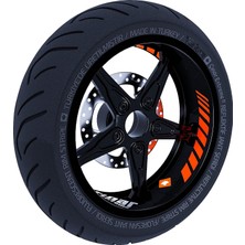 Mey İthalat Gp Racing Alev Turuncusu Iç Jant Şeridi Sticker