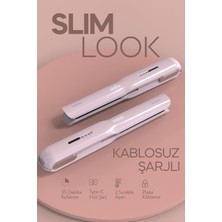 Mey İthalat Sinbo SHD-1742 Kablosuz Şarjlı Taşınabilir Saç Düzleştirici-Seyahat Için Ideal, Mini Tasarım