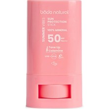 Mey İthalat Bade Natural 50 Spf Ton Eşitleyici ve Cilt Aydınlatıcı Pembe Yüksek Korumalı Güneş Stick 16 G