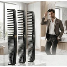 Mey İthalat 3'lü Profesyonel Stil Tarağı - Ikonik Siyah Zarafet 723059