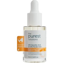 Mey İthalat The Purest Solutions Aydınlatıcı ve Cilt Tonu Eşitleyici C Vitamini Cilt Serumu, Seyahat Boy 8 ml
