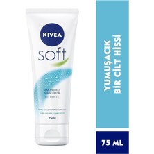 Mey İthalat Nıvea Soft Krem 75ML, Nemlendirici Bakım Kremi, Yüz Vücut El, Jojoba Yağı ve E Vitamini