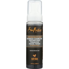 Mey İthalat Shea Moısture Afrika Siyah Sabunu ve Bambu Kömürü Detoks Yüz Yıkama Köpüğü 222ML