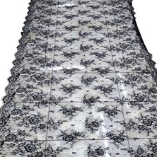 Karaaslan Siyah Sakallı Dantel Kirpikli Model 150 cm ( 3 mt )-A591