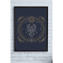 Mey İthalat Postermanya (PSTER14421) Akrep Burcu Tasarım Çerçeveli Tablo 40 x 50