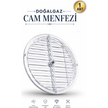 Alıç Doğalgaz Cam Menfezi Şeffaf Yuvarlak Cam Havalandırma Menfezi Vidalı Kolay Montaj Dayanıklı Plastik Hava Sirkülasyon Aparatı - 1 Adet