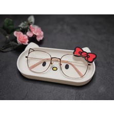 3D Fabrick Hello Kitty Figürlü Masaüstü Gözlük Standı - Dekoratif Gözlük Tutucu ve Organizer