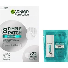 Mey İthalat Garnıer Pimple Patch 22'li Sivilce Bandı/hidrokolloid Bant & L'oreal Paris Bright Reveal Uv Hediyeli