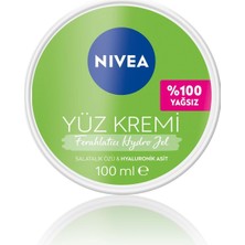 Mey İthalat Nıvea Ferahlatıcı Hydro Nemlendirici Yüz Kremi 100 Ml, Yağlı Ciltler Için, Makyaj Bazı, 24 Saat Cilt Nemlendirici, Yağlı His Bırakmayan Formül