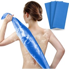 Mey İthalat Arch&m Eksfoliye Edici Lif Vücut Temizleyici Duş Için Sırt Temizleyici Japon Güzellik Lif Banyo Yıkama Bezi Kore Peeling Luffah Havlu Net Sünger Kabak Vücut Ovma 3'lü Paket (Lacivert-Mavi x 3)