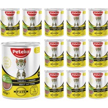 Mey İthalat Yetişkin Kedi Tavuklu Pate 400 gr x 12 Adet