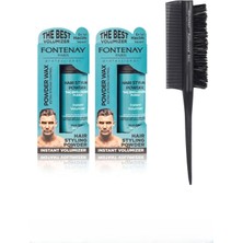 Mey İthalat Fontenay Saç Şekillendirici Pudra Toz Wax Mat Effect X2 Profesyonel Topuz Fırçası Krepe 3043 3'lü